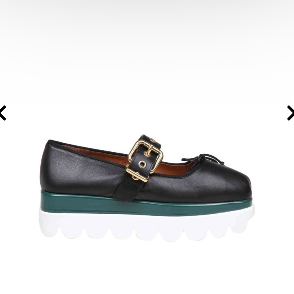 Marni Black and Green Platform Shoes